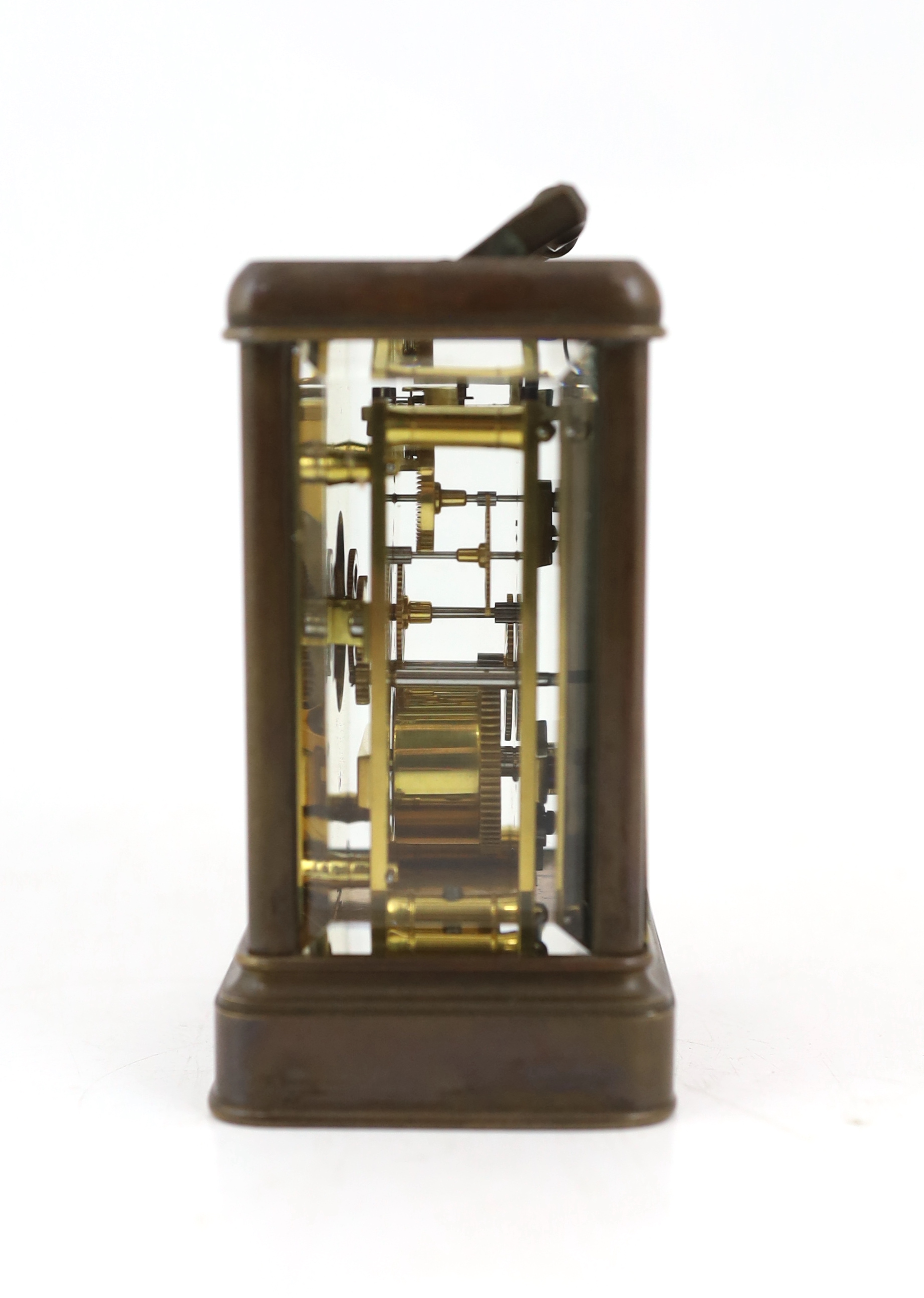 T. Martin & Co., 151 Regent Street. W., a Victorian bronze carriage timepiece